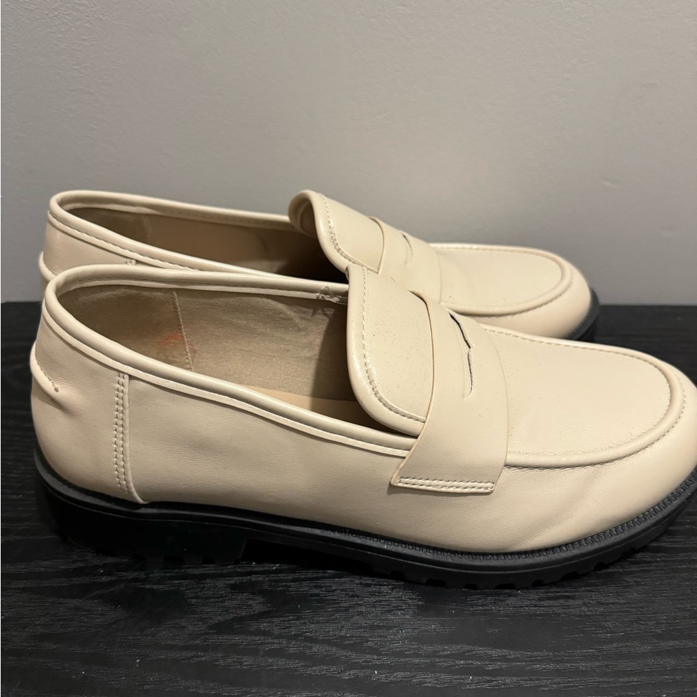 Tan loafers